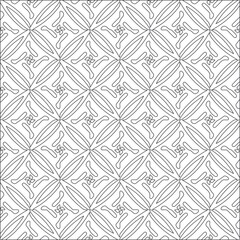  Vector pattern with symmetrical elements . Repeating geometric tiles from striped elements. black patterns.