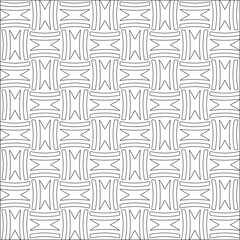  Vector pattern with symmetrical elements . Repeating geometric tiles from striped elements. black patterns.