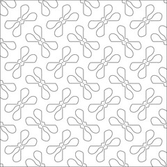  Vector pattern with symmetrical elements . Repeating geometric tiles from striped elements. black patterns.