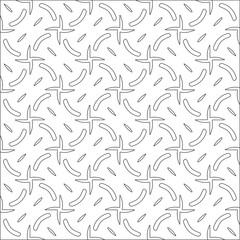  Vector pattern with symmetrical elements . Repeating geometric tiles from striped elements. black patterns.