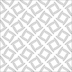  Vector pattern with symmetrical elements . Repeating geometric tiles from striped elements. black patterns.