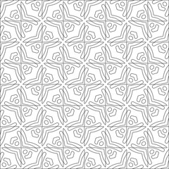  Vector pattern with symmetrical elements . Repeating geometric tiles from striped elements. black patterns.