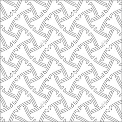  Vector pattern with symmetrical elements . Repeating geometric tiles from striped elements. black patterns.