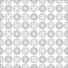 Vector pattern with symmetrical elements . Repeating geometric tiles from striped elements. black patterns.