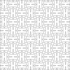 Vector pattern with symmetrical elements . Repeating geometric tiles from striped elements. black patterns.