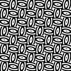 Seamless vector pattern in geometric ornamental style. Black  pattern.

