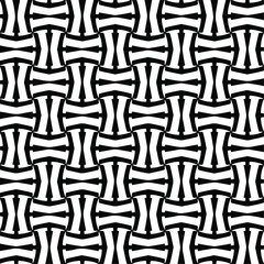 Seamless vector pattern in geometric ornamental style. Black  pattern.
