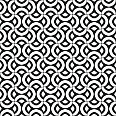 Seamless vector pattern in geometric ornamental style. Black  pattern.
