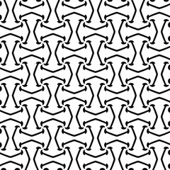 Seamless vector pattern in geometric ornamental style. Black  pattern.
