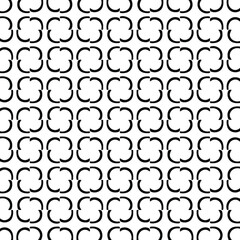 Seamless vector pattern in geometric ornamental style. Black  pattern.
