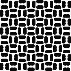 Seamless vector pattern in geometric ornamental style. Black  pattern.
