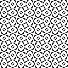 Seamless vector pattern in geometric ornamental style. Black  pattern.
