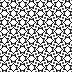 Seamless vector pattern in geometric ornamental style. Black  pattern.
