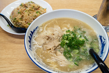 とても美味しい日本の福岡県のとんこつラーメン