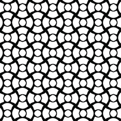 Naklejka premium Seamless vector pattern in geometric ornamental style. Black pattern. 