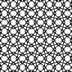 Seamless vector pattern in geometric ornamental style. Black  pattern.
