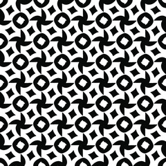 Seamless vector pattern in geometric ornamental style. Black  pattern.
