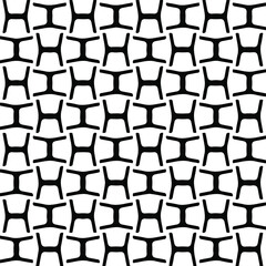 Seamless vector pattern in geometric ornamental style. Black  pattern.
