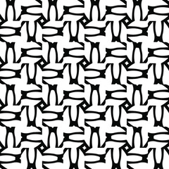 Seamless vector pattern in geometric ornamental style. Black  pattern.
