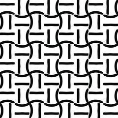 Seamless vector pattern in geometric ornamental style. Black  pattern.
