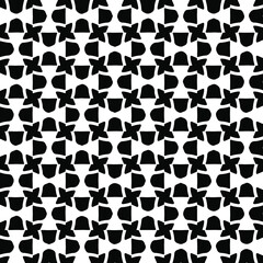 Seamless vector pattern in geometric ornamental style. Black  pattern.