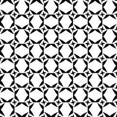 Seamless vector pattern in geometric ornamental style. Black  pattern.