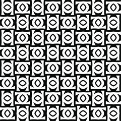 Seamless vector pattern in geometric ornamental style. Black  pattern.