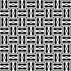 Seamless vector pattern in geometric ornamental style. Black  pattern.