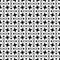 Seamless vector pattern in geometric ornamental style. Black  pattern.