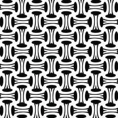 Seamless vector pattern in geometric ornamental style. Black  pattern.