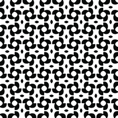 Seamless vector pattern in geometric ornamental style. Black  pattern.
