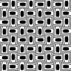 Seamless vector pattern in geometric ornamental style. Black  pattern.