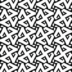 Seamless vector pattern in geometric ornamental style. Black  pattern.