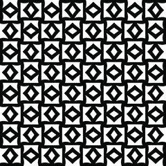 Seamless vector pattern in geometric ornamental style. Black  pattern.