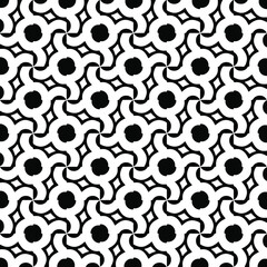 Seamless vector pattern in geometric ornamental style. Black  pattern.