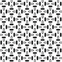 Seamless vector pattern in geometric ornamental style. Black  pattern.