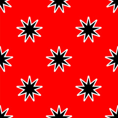 Star pattern on red background