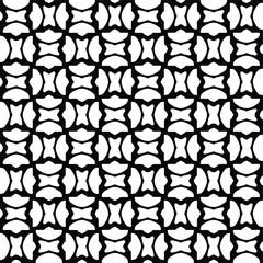 Naklejka premium Seamless vector pattern in geometric ornamental style. Black ornament.