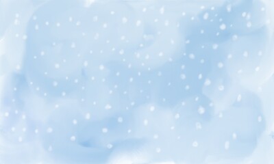 Abstract  christmas pastel blue minimalistic winter background with falling snow