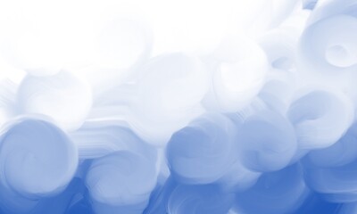 Abstract cold  background with emitting blue and white circular brush strokes