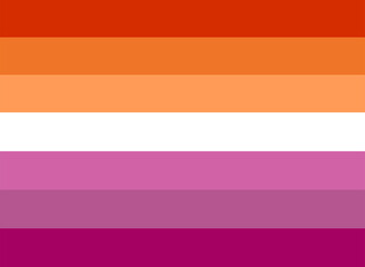 LGBTQ + Lesbian Flag for the rights of pride and sexuality Vector