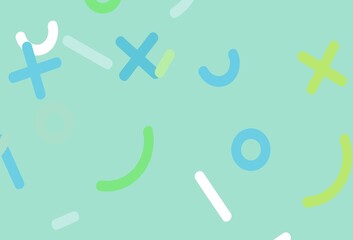 Fototapeta premium Light Blue, Green vector pattern with Digit symbols.