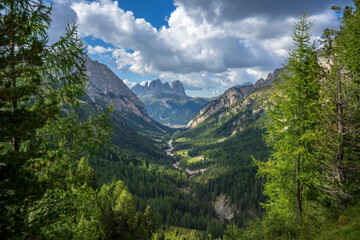 Fototapeta na wymiar View of the Val Contrin valley. Dolomites. South Tyrol. Italy.