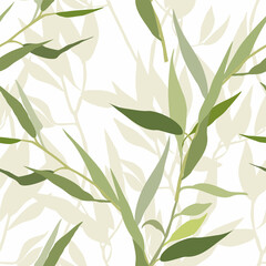 Abstract seamless pattern with leaves. illustration file.