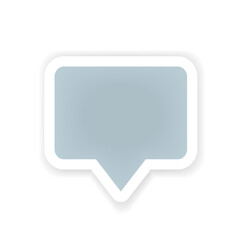 3d abstract rectangle speech bubble mock up isolated on white background. Vector illustration