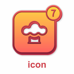 Gold Chef hat icon isolated on white background. Cooking symbol. Cooks hat. Vector