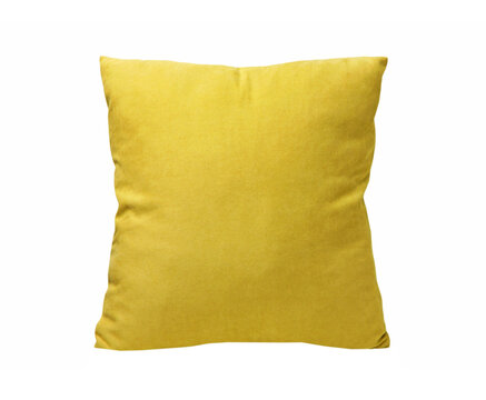 Yellow Pillow Isolated On White