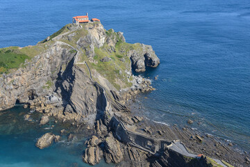 San Juan de Gaztelugatxe hermitage and church on the Basque Coast near Bermeo, Bilbao, Spain