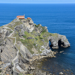 San Juan de Gaztelugatxe hermitage and church on the Basque Coast near Bermeo, Bilbao, Spain
