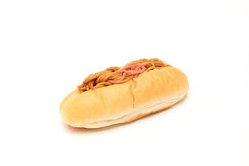 白バックの焼きそばパン